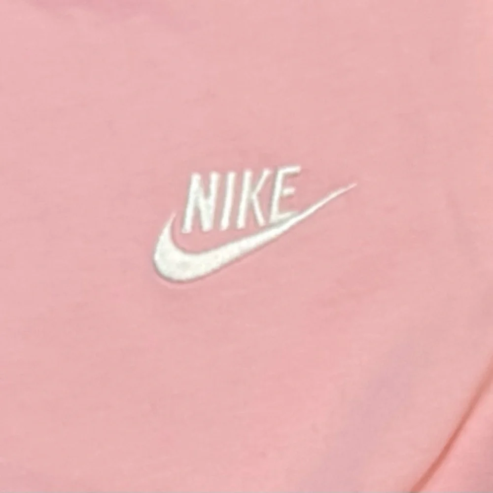 Nike Cropped Muscle Tank Pink Logo Tee Women's Large Cotton Athleisure